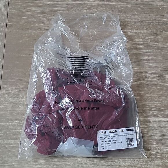 Savage X Women's C Peak Performance High-Waist Mesh Legging red cocoa 2X nwt - Picture 7 of 9